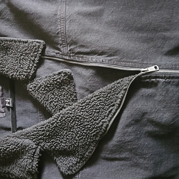 Forever 21 Black Denim Bomber Jacket - Picture 5 of 6